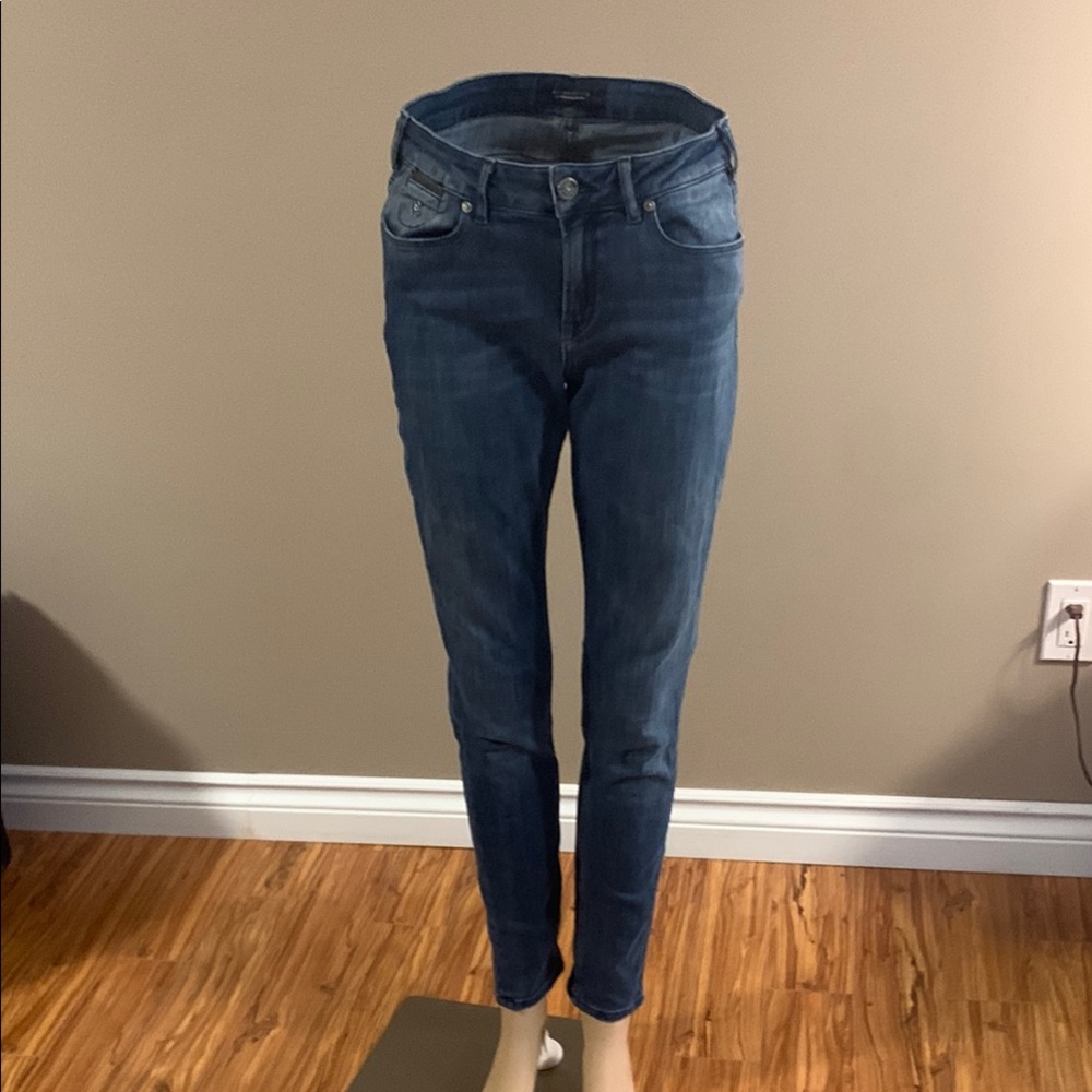 Maison Scotch Mid Rise Skinny Blue Jeans Women's Waist Size 28